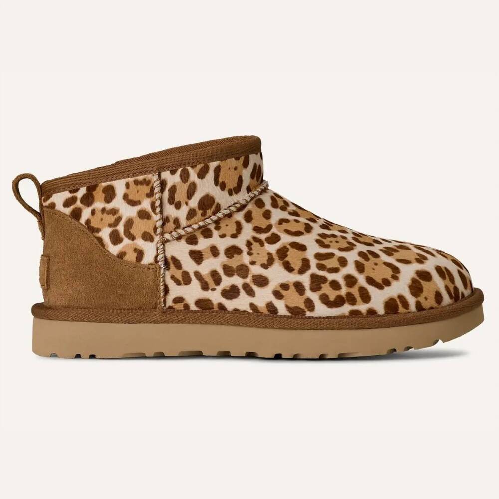 NEW UGG women's classic ultra mini boots in felicity leopard jasmine